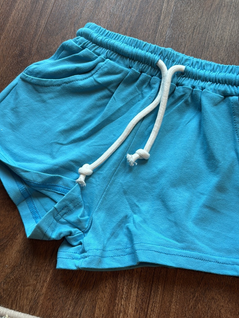 Blue Drawstring Lounge Shorts